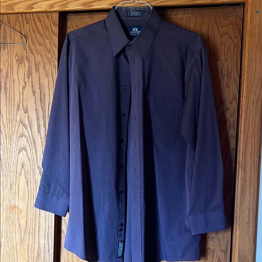 Stafford eggplant Dress Shirt Classic Design